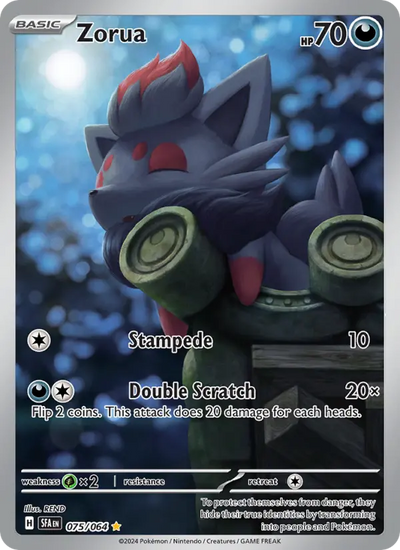 Zorua 75 Shrouded Fable Pokesingles