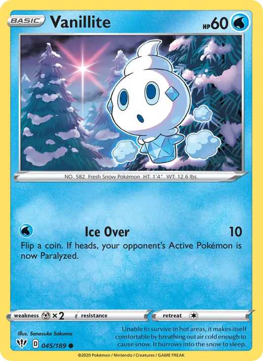 Vanillite 45 Darkness Ablaze Pokesingles