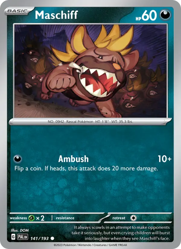Maschiff 141 Paldea Evolved Pokesingles