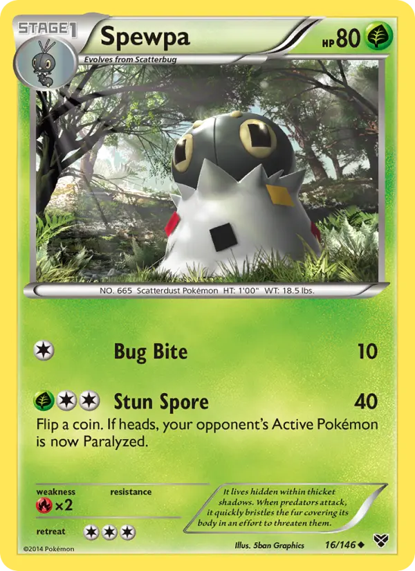 Spewpa 16 XY Pokesingles