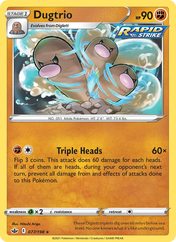 Dugtrio 77 Chilling Reign Pokesingles
