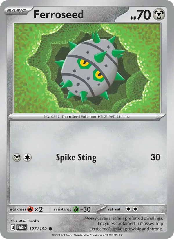 Ferroseed 127 Paradox Rift Pokesingles