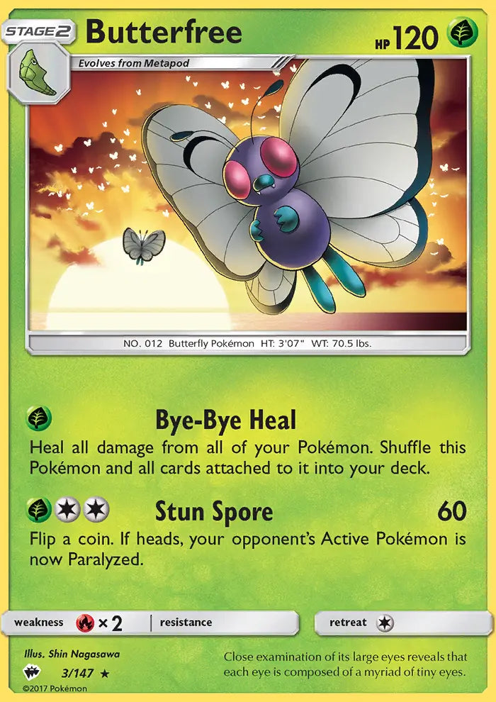 Butterfree 3 Burning Shadows Pokesingles