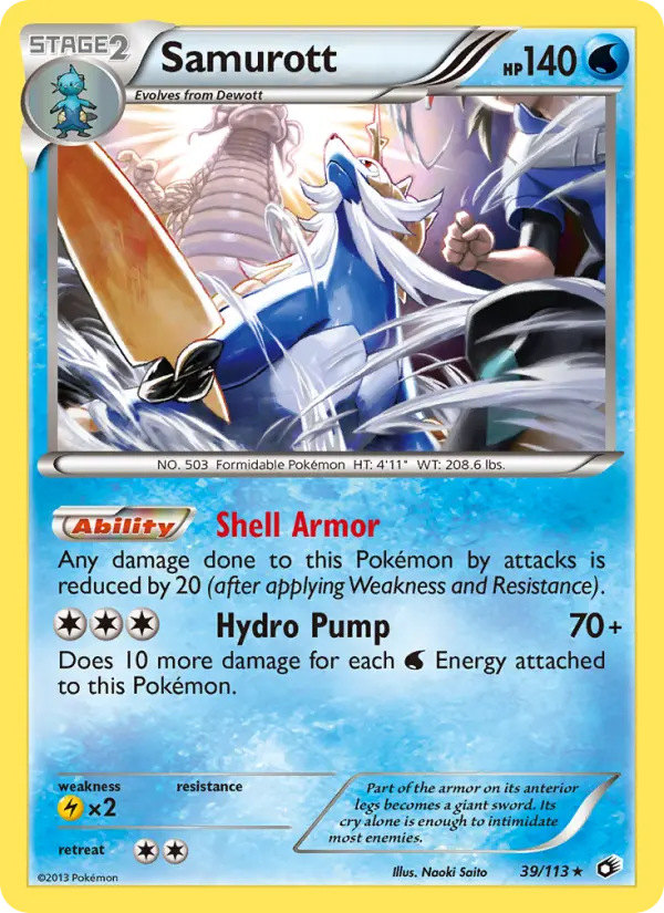 Samurott 39 Legendary Treasures Pokesingles