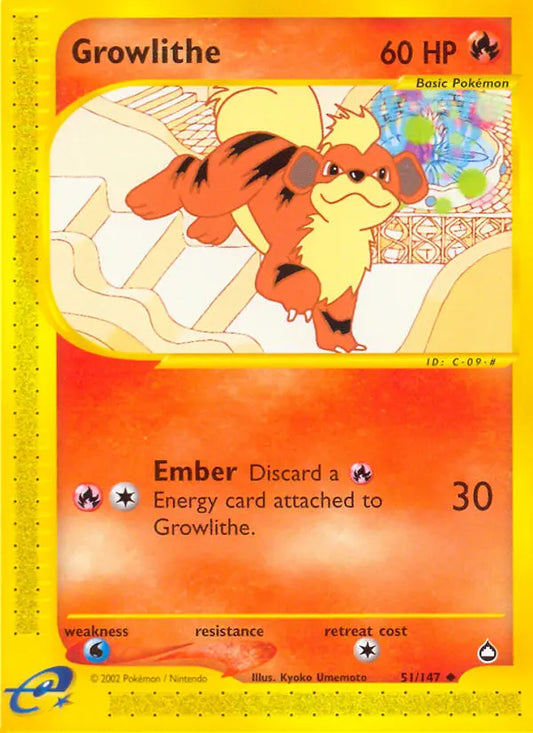 Growlithe 51 Aquapolis Pokesingles