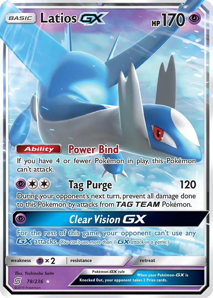 Latios GX 78 Unified Minds Pokesingles