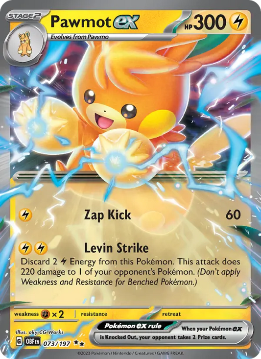Pawmot ex 73 Obsidian Flames Pokesingles