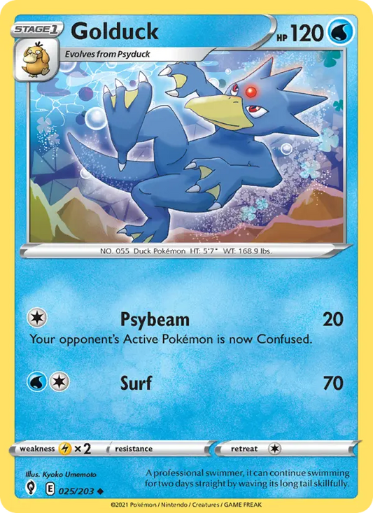 Golduck 25 Evolving Skies Pokesingles