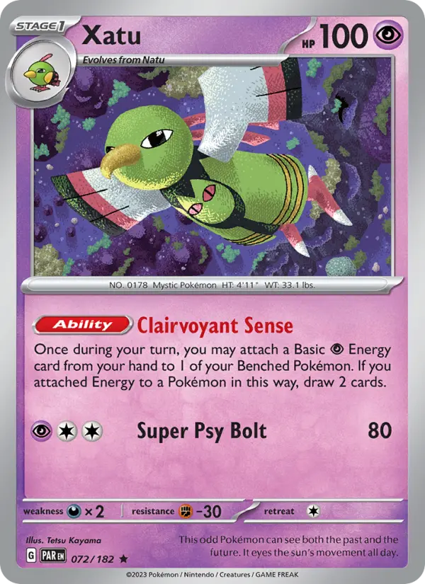 Xatu 72 Paradox Rift Pokesingles