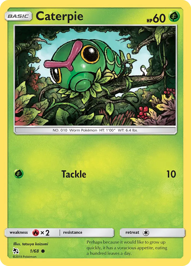 Caterpie 1 Hidden Fates Pokesingles