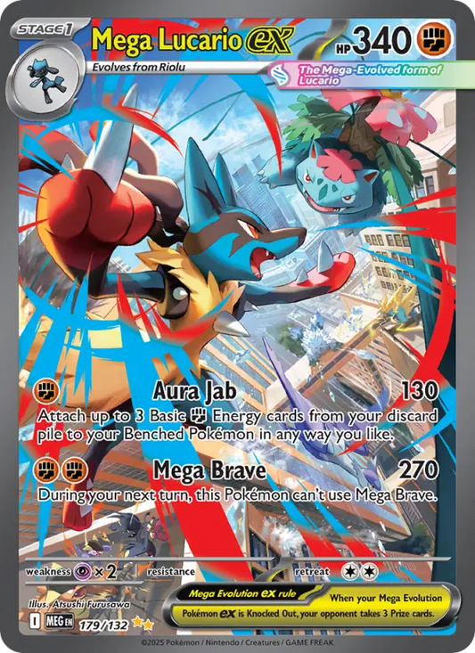 Mega Lucario ex 179 Mega Evolution Pokesingles