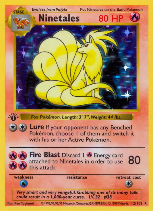 Ninetales 12 Base Set Pokesingles