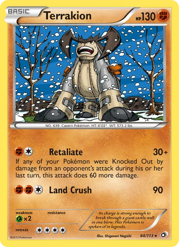 Terrakion 84 Legendary Treasures Pokesingles