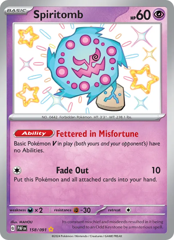 Spiritomb 158 Paldean Fates Pokesingles