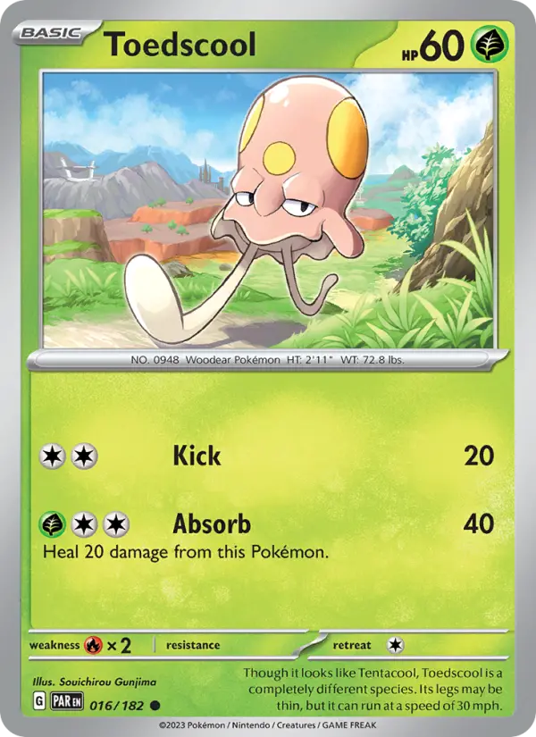 Toedscool 16 Paradox Rift Pokesingles