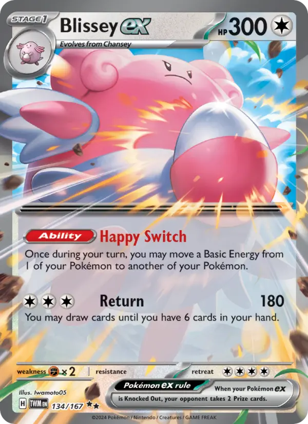 Blissey ex 134 Twilight Masquerade Pokesingles