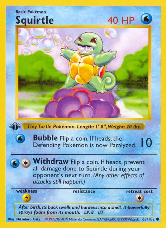 Squirtle 63 Base Set Pokesingles