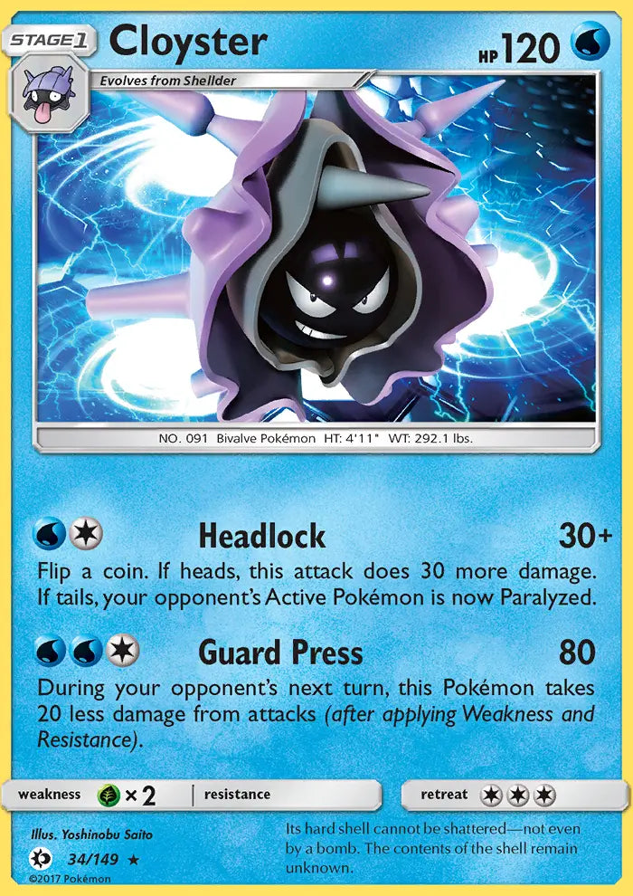 Cloyster 34 Sun & Moon Pokesingles