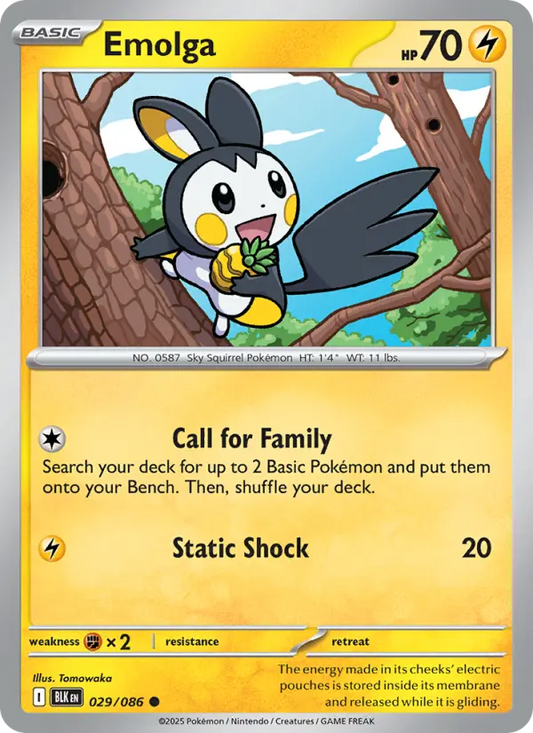 Emolga 29 Black Bolt Pokesingles