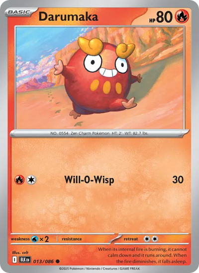 Darumaka 13 Black Bolt Pokesingles