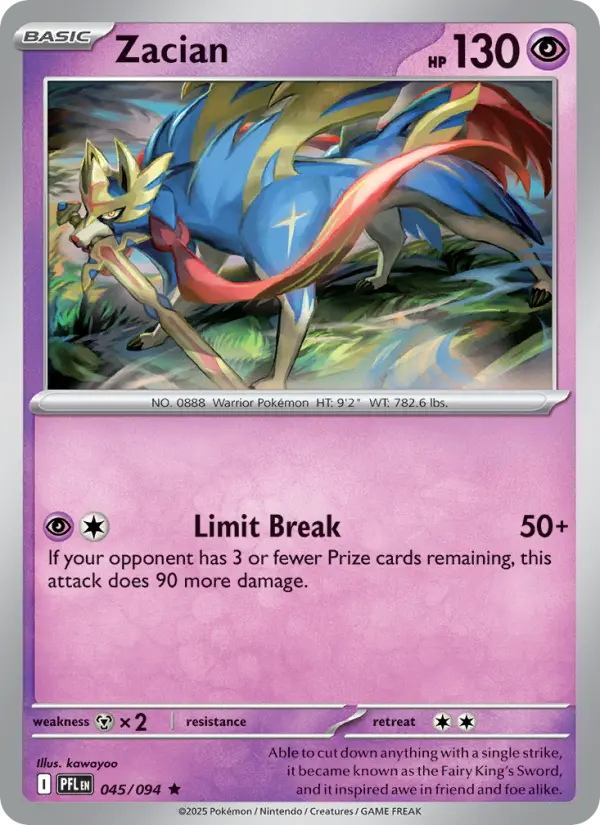 Zacian 45 Phantasmal Flames Pokesingles