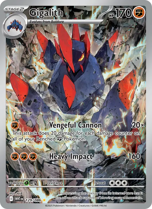 Gigalith 129 White Flare Pokesingles