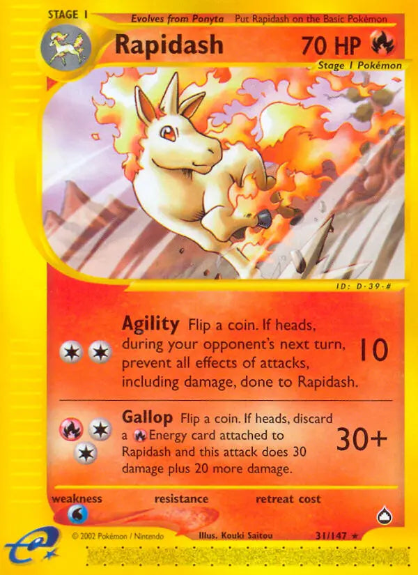 Rapidash 31 Aquapolis Pokesingles