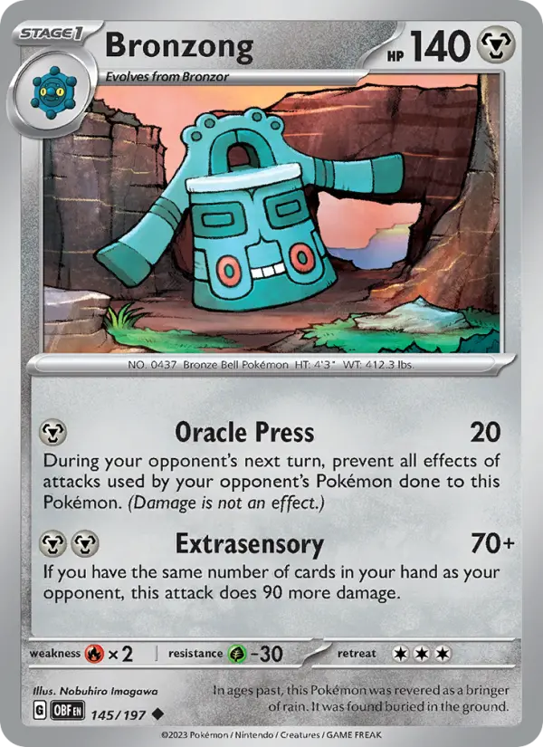Bronzong 145 Obsidian Flames Pokesingles