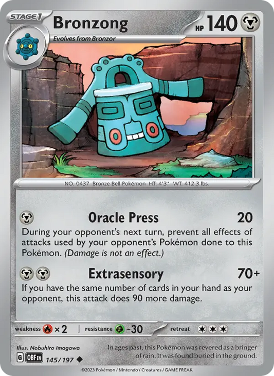 Bronzong 145 Obsidian Flames Pokesingles