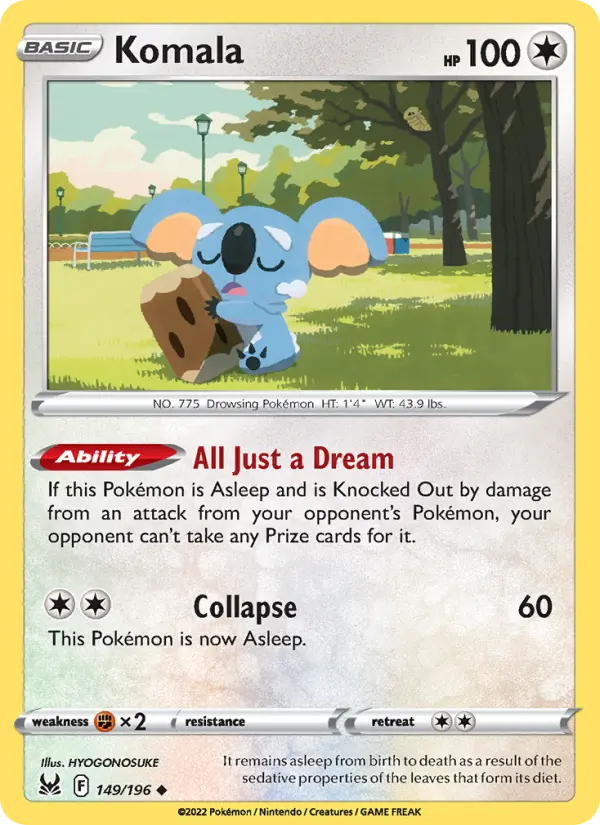 Komala 149 Lost Origin Pokesingles