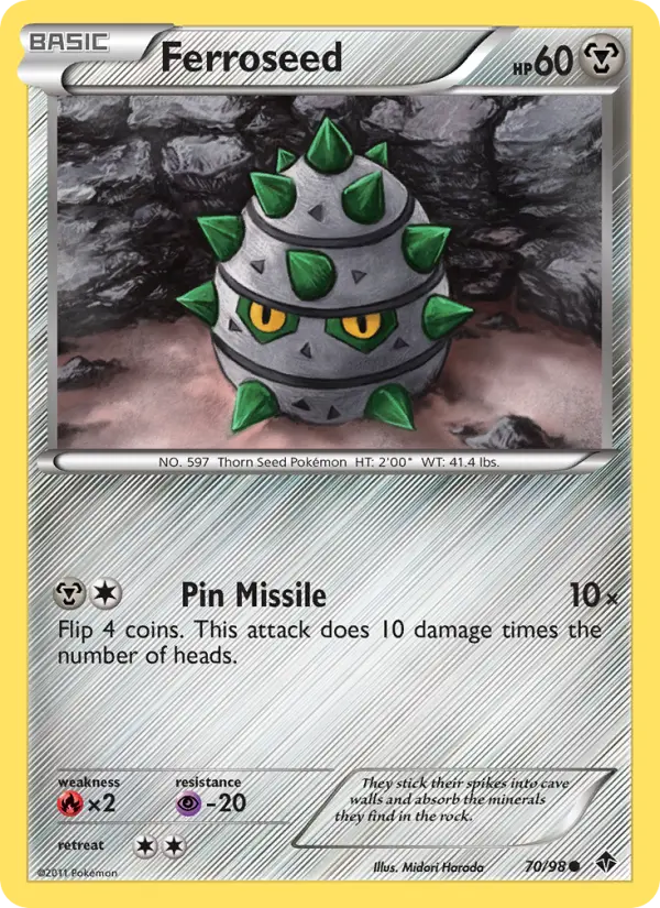Ferroseed 70 Emerging Powers Pokesingles