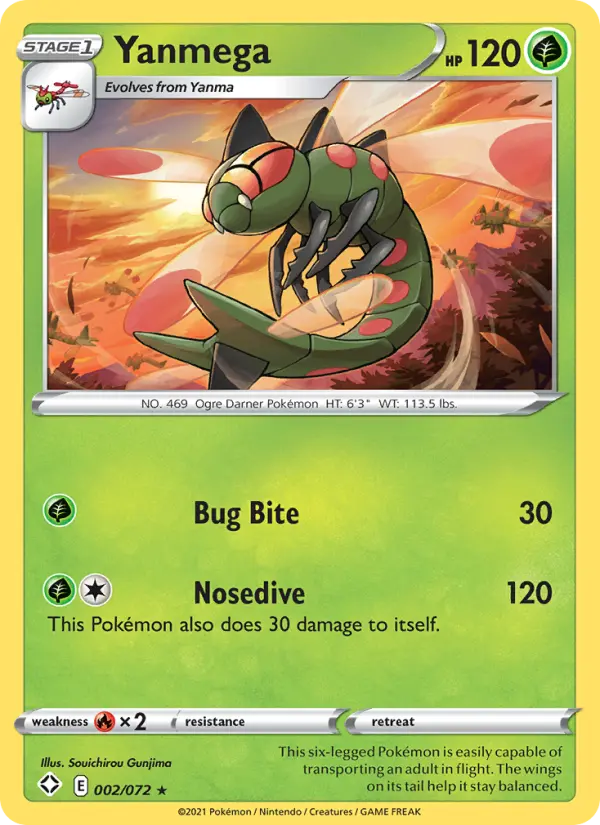 Yanmega 2 Shining Fates Pokesingles