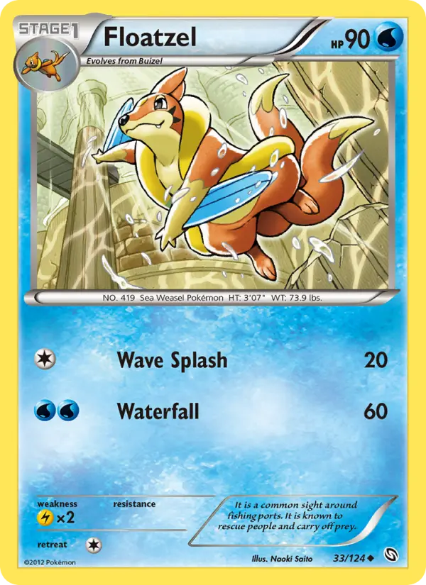 Floatzel 33 Dragons Exalted Pokesingles