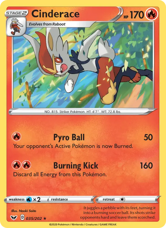 Cinderace 35 Sword & Shield Pokesingles