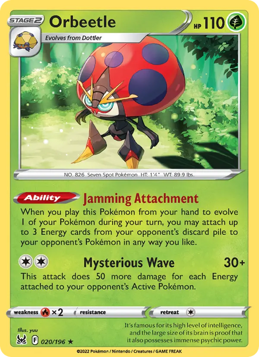 Orbeetle 20 Lost Origin Pokesingles