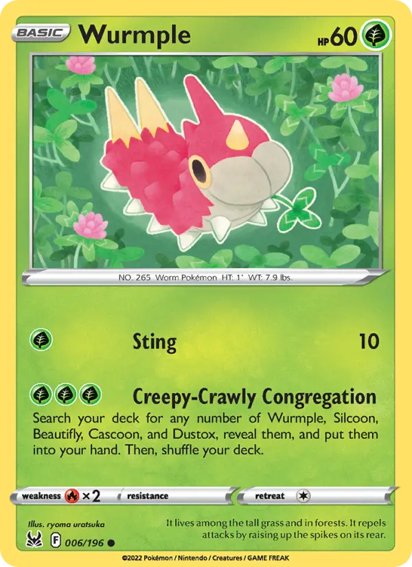 Wurmple 6 Lost Origin Pokesingles