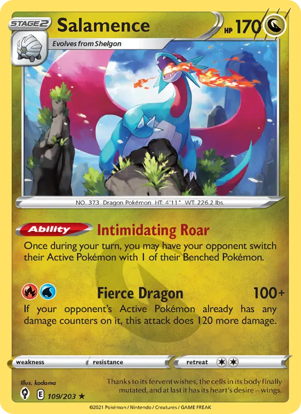 Salamence 109 Evolving Skies Pokesingles
