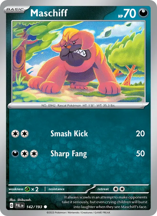 Maschiff 142 Paldea Evolved Pokesingles