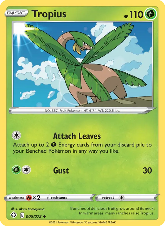 Tropius 5 Shining Fates Pokesingles