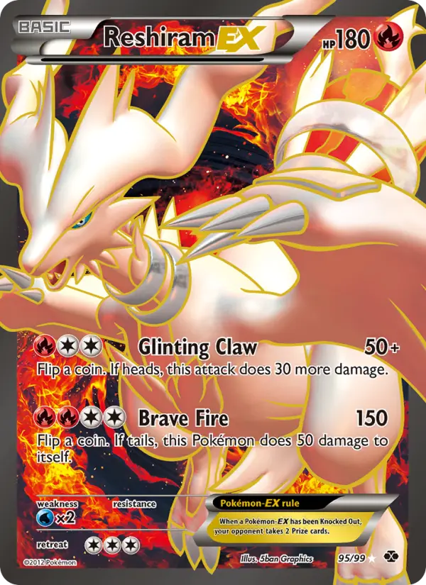 Reshiram-EX 95 Next Destinies Pokesingles