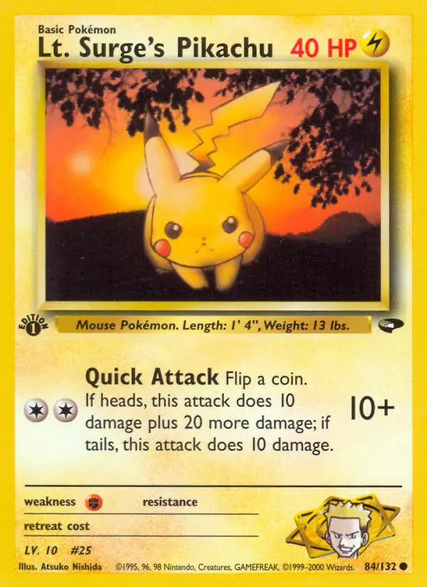 Lt. Surge's Pikachu 84 Gym Challenge Pokesingles