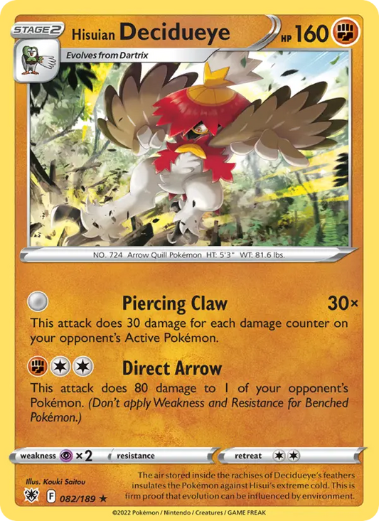 Hisuian Decidueye 82 Astral Radiance Pokesingles