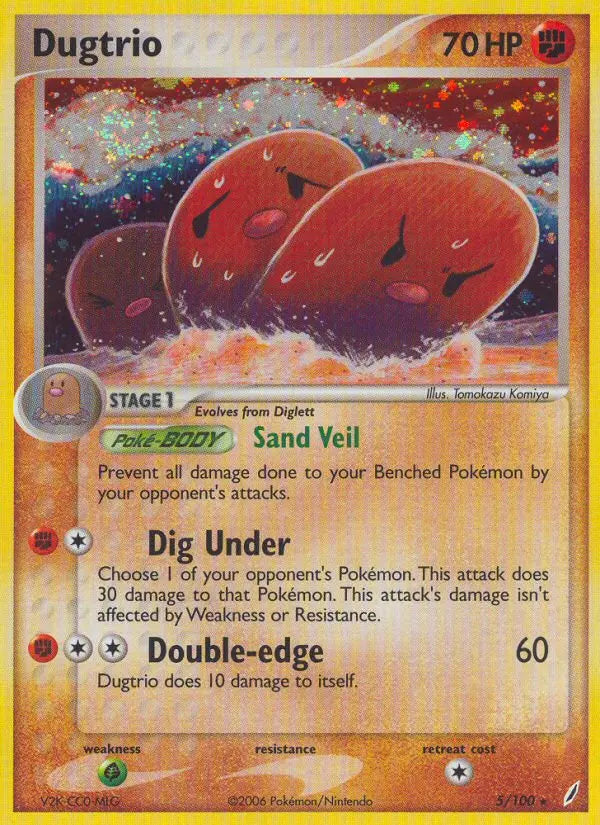 Dugtrio 5 Crystal Guardians Pokesingles