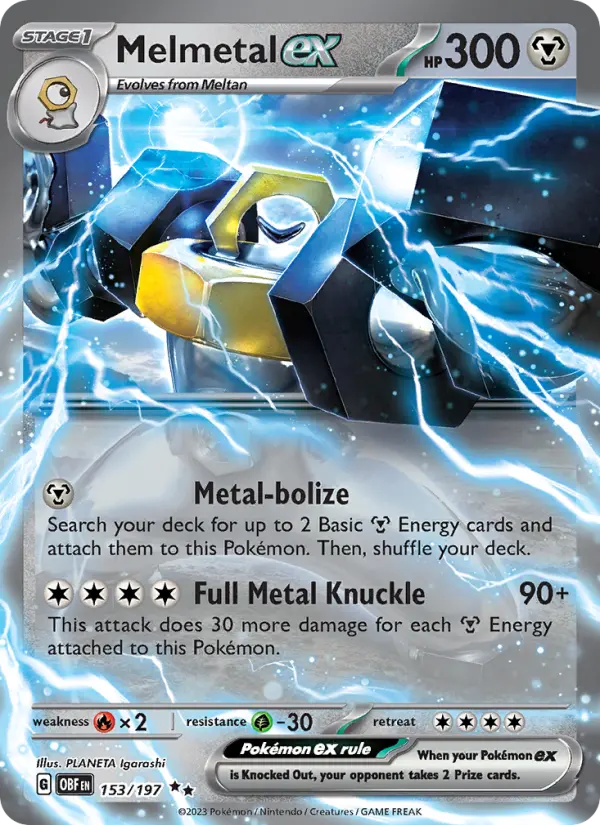 Melmetal ex 153 Obsidian Flames Pokesingles