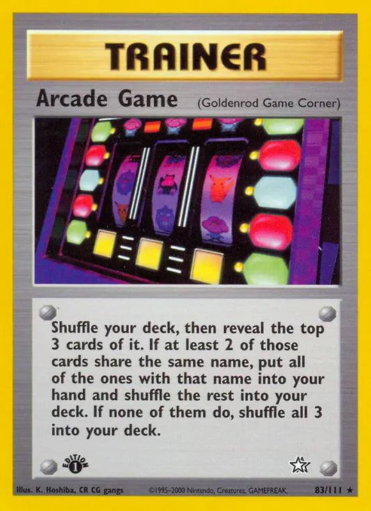 Arcade Game 83 Neo Genesis Pokesingles