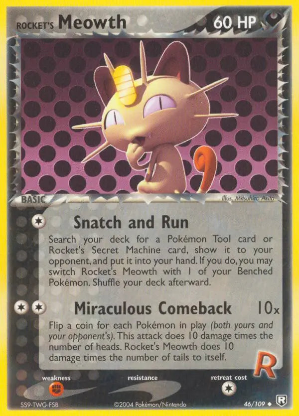 Rocket's Meowth 46 Team Rocket Returns Pokesingles