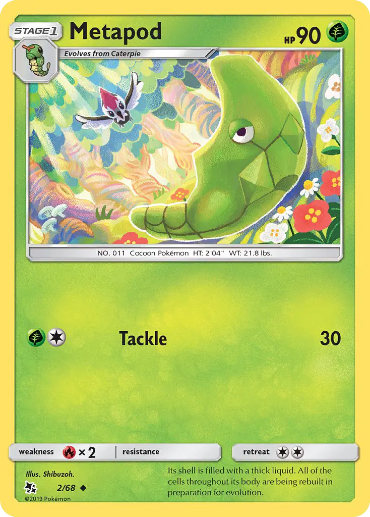 Metapod 2 Hidden Fates Pokesingles