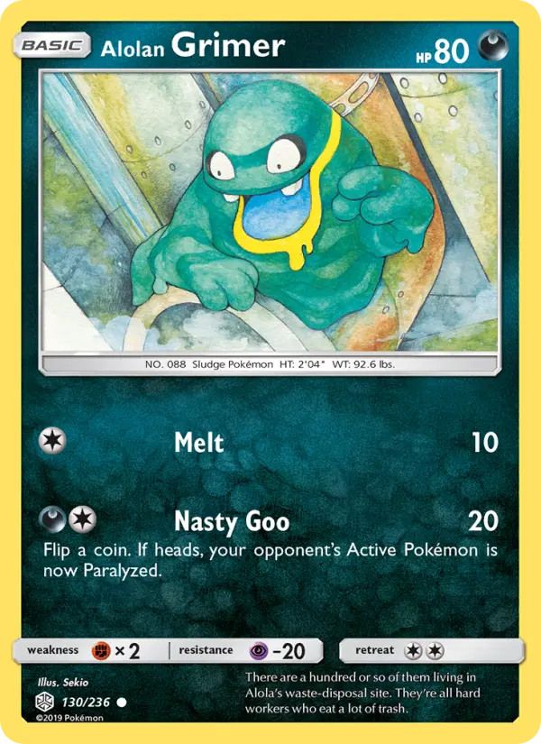 Alolan Grimer 130 Cosmic Eclipse Pokesingles