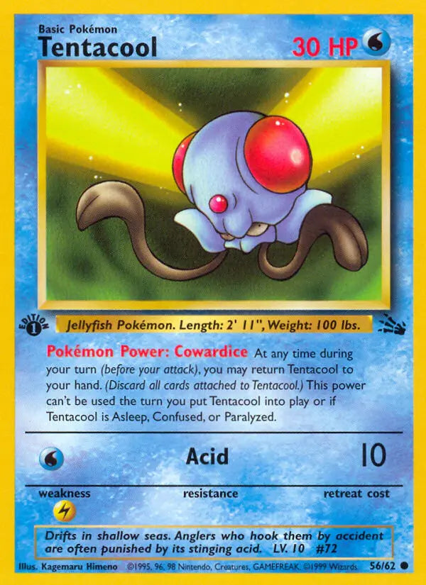 Tentacool 56 Fossil Pokesingles