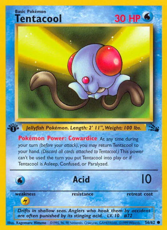 Tentacool 56 Fossil Pokesingles